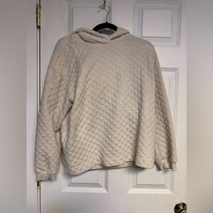 Madewell resourced quilted hoodie. Size small. Off white. Lightly worn.